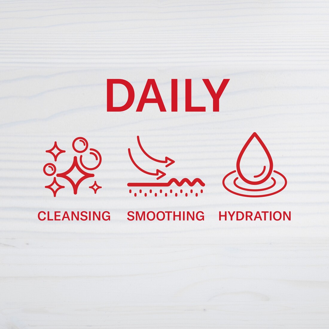 Daily cleansing, smoothing, and hydration