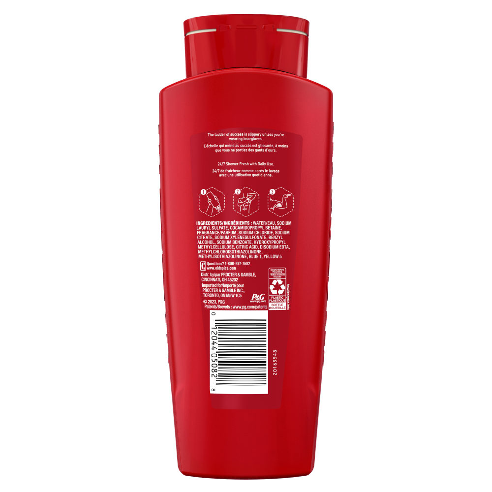 Old Spice Body Wash for Men, 24/7 Shower Clean, Bearglove, 24oz