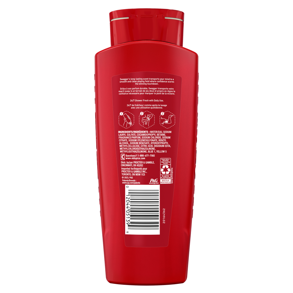 Old Spice Men's Body Wash, Swagger Scent of Confidence, 709 ml (24 fl oz)