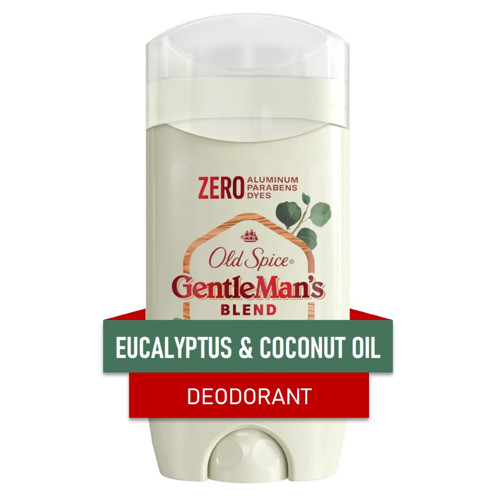 Old Spice GentleMan's Collection Deodorant Aluminum Free Eucalyptus with Coconut Oil, 3.0 oz